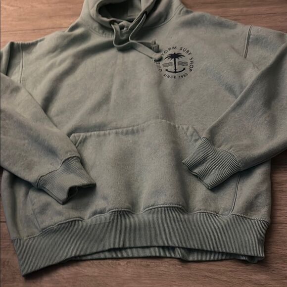 Quiet Storm Surf Shop Green Hoodie - Picture 4 of 4